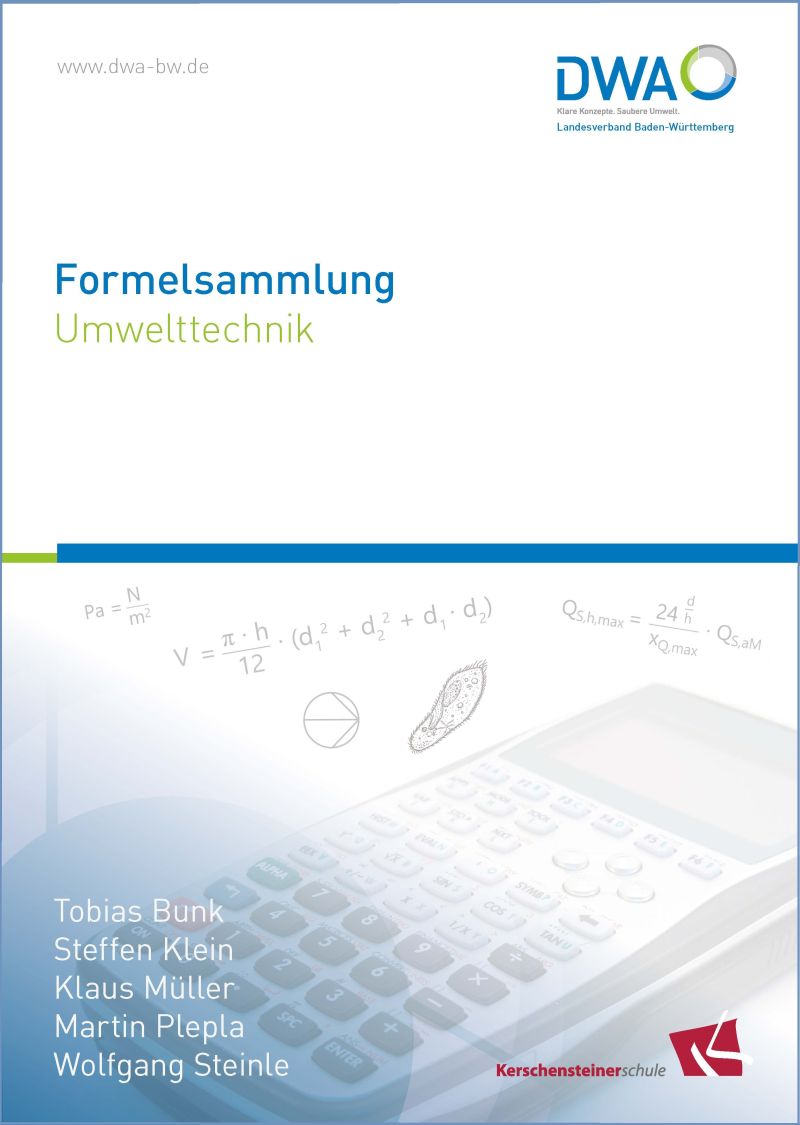 Cover der Formelsammlung Umwelttechnik des DWA-Landesverbands Baden-Württemberg.
