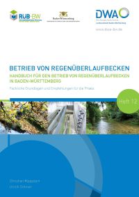 Cover des Handbuchs Betrieb von Regenüberlaufbecken in Baden-Württemberg. Heft 12.