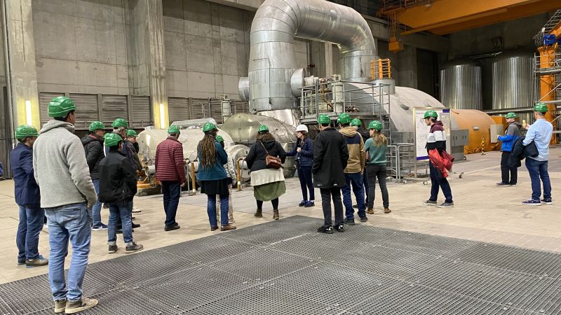 Besichtigung des Infocenter und Kesselhausdach des EnBW-Heizkraftwerks in Altbach/Deizisau