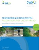 Cover des Praxisleitfadens Regenbecken im Mischsystem Messen, Bewerten und Optimieren. Heft 13.