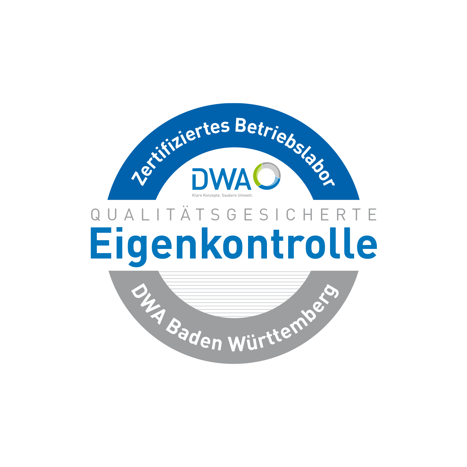 Logo für zetrifizierte Betriebslabore - Qualitätsgesicherte Eigenkontrolle - DWA Baden-Württemberg